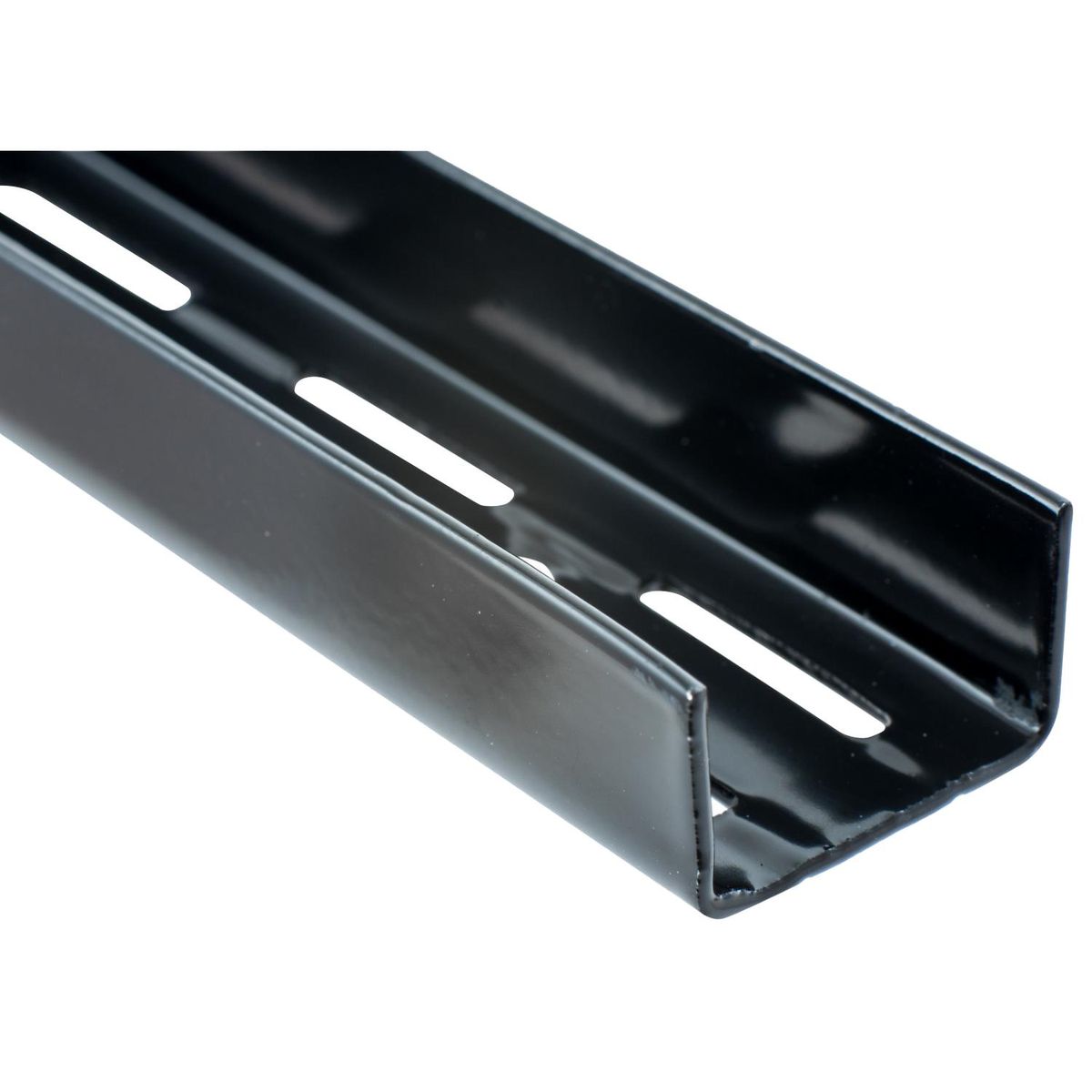 DUCASSE - Pilar ranurado doble metal 192 cm Negro