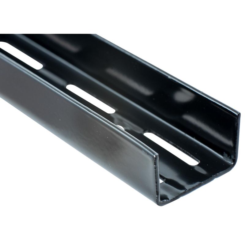 DUCASSE - Pilar ranurado doble metal 192 cm Negro