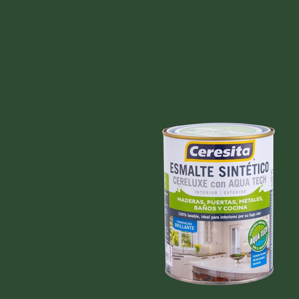 CERESITA - Esmalte Sintético Tarro 0.25 galón(es) Brillante Verde 