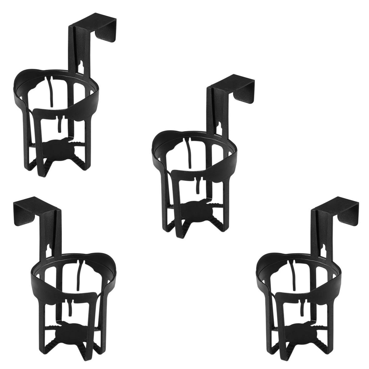 AUTOSTYLE - Set posavasos para auto plástico 16x11x18 cm 4 piezas negro