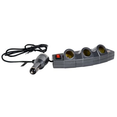 Cargador triple USB 12 V negro