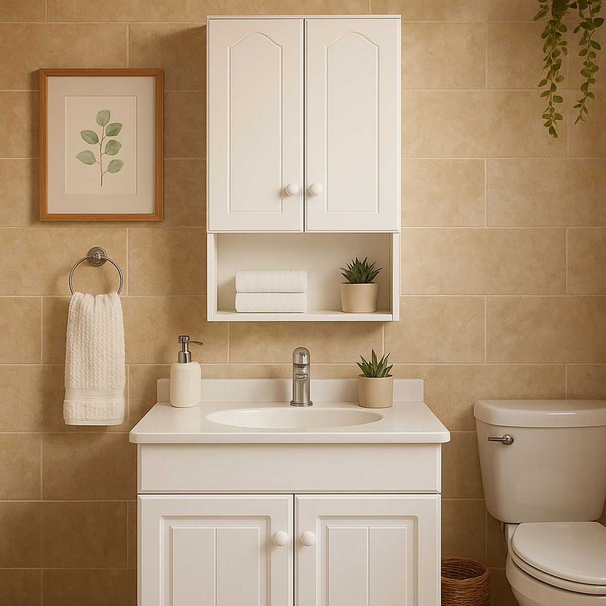 MENARD - Botiquín para baño 45x80x16 cm blanco