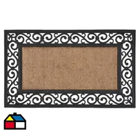 Limpiapies Marco Forjado 45x75 cm PVC Negro/Café