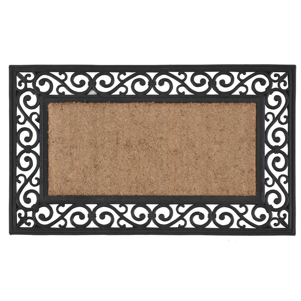 Limpiapies Marco Forjado x PVC Negro/Café, marca JUST HOME COLLECTION - Foto Principal