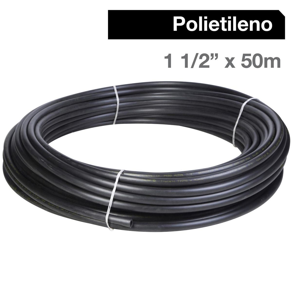 TIGRE - Cañería Polietileno Agua 1-1/2 "x50 m
