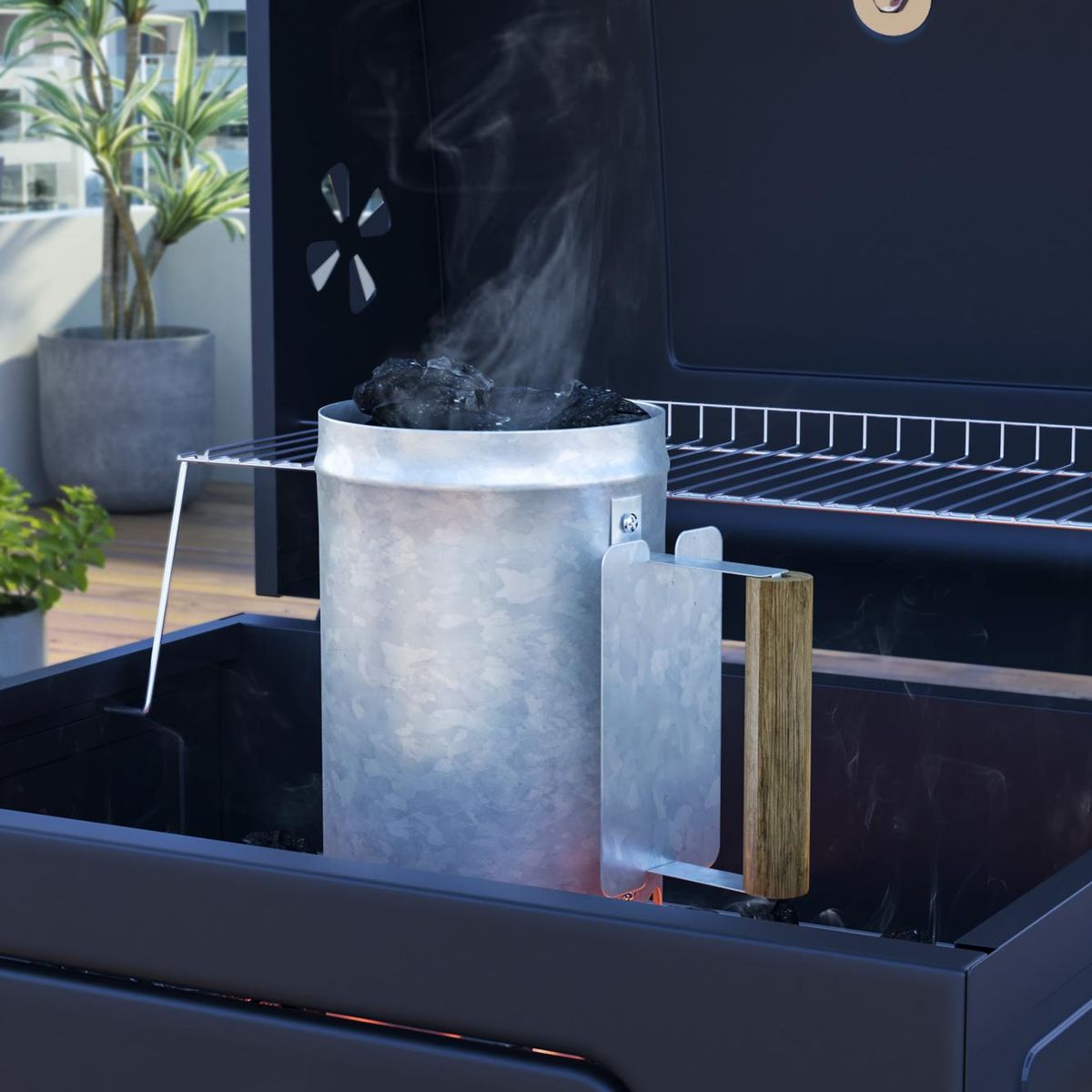 MR BEEF - Tirador de fuego para parrilla