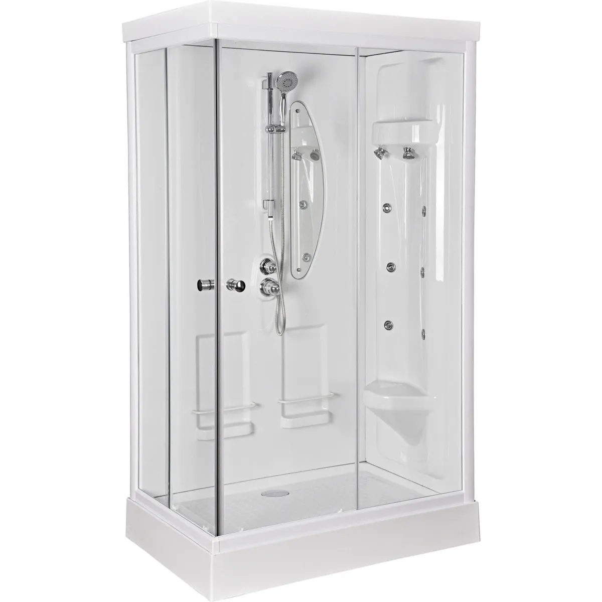 SENSI DACQUA - Cabina de Ducha 80x120x213,5 cm Blanca Rectangular