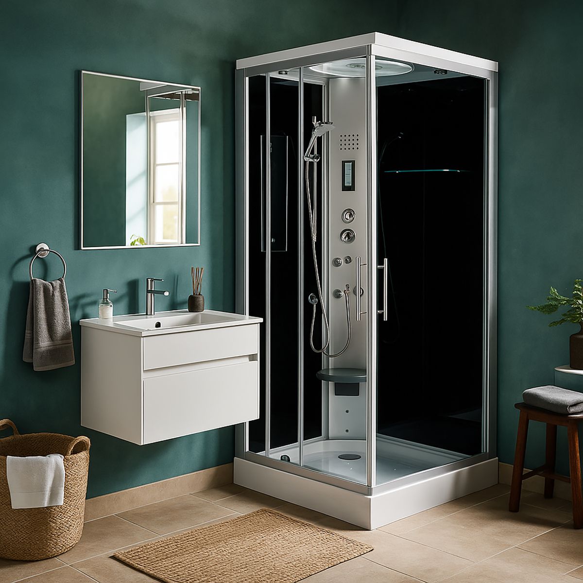 SENSI DACQUA - Cabina de ducha 90x90x223 cm