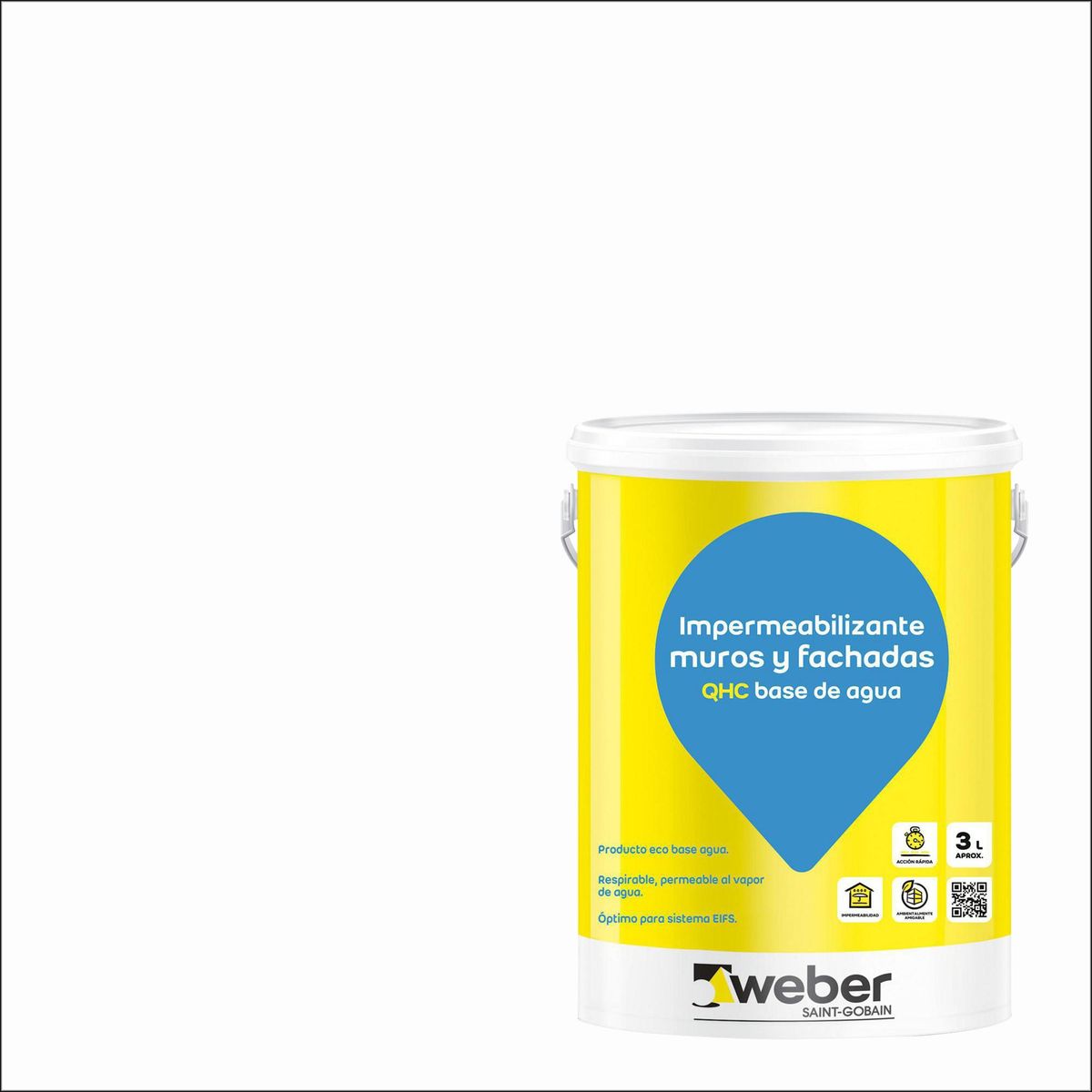 WEBER - Impermeabilizante Lata 0.8 galón(es) Mate Blanco