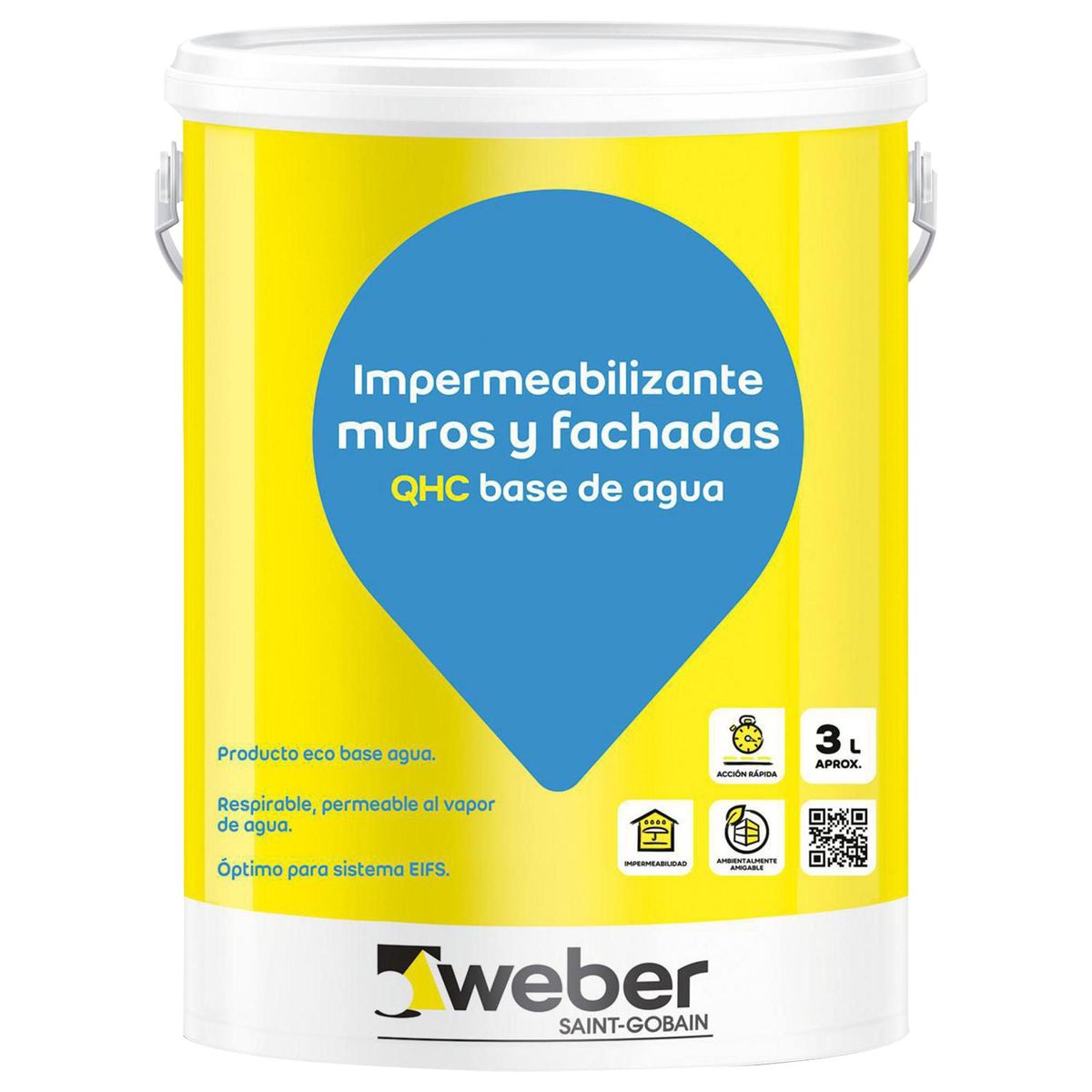 WEBER - Impermeabilizante Lata 0.8 galón(es) Mate Blanco