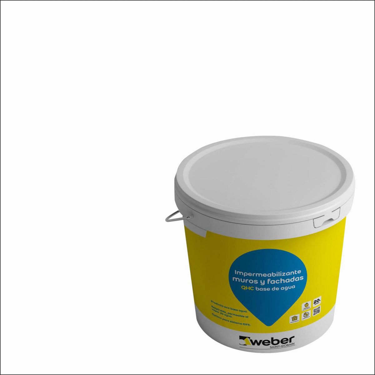 WEBER - Impermeabilizante Muros y Fachadas Tineta 5 galón(es) Mate Blanco