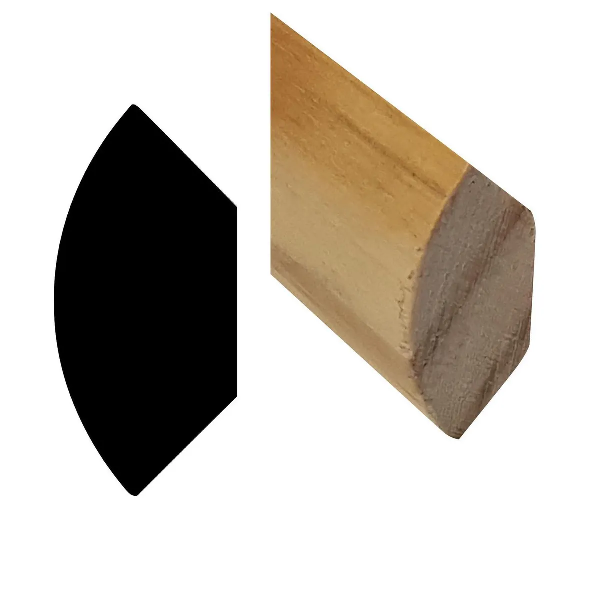 MULTIMARCA - Moldura 1/4 Rodón Pino Finger Natural 20 mm 2x300 cm