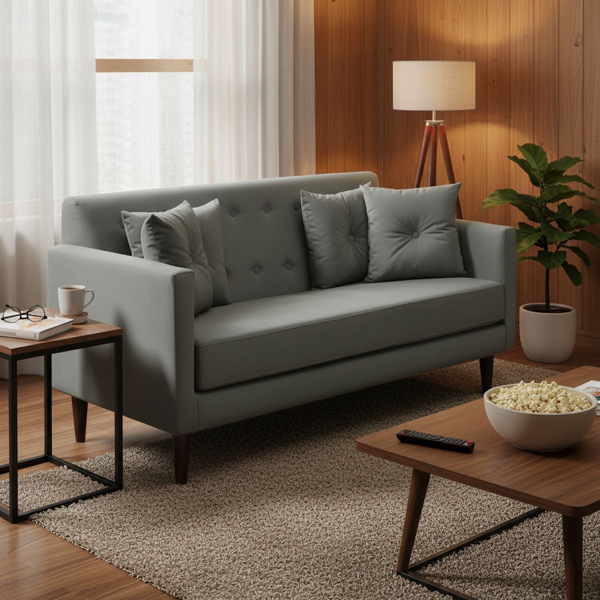 NUEVALINEA - Sofá 2 cuerpos 160x75x86 cm