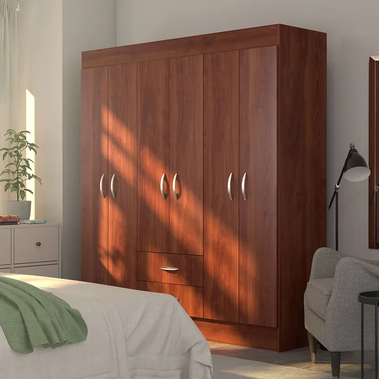 CIC Clóset 6 Puerta(s) 2 Cajón(es) 2 Repisa(s) 165x180x47 cm Café