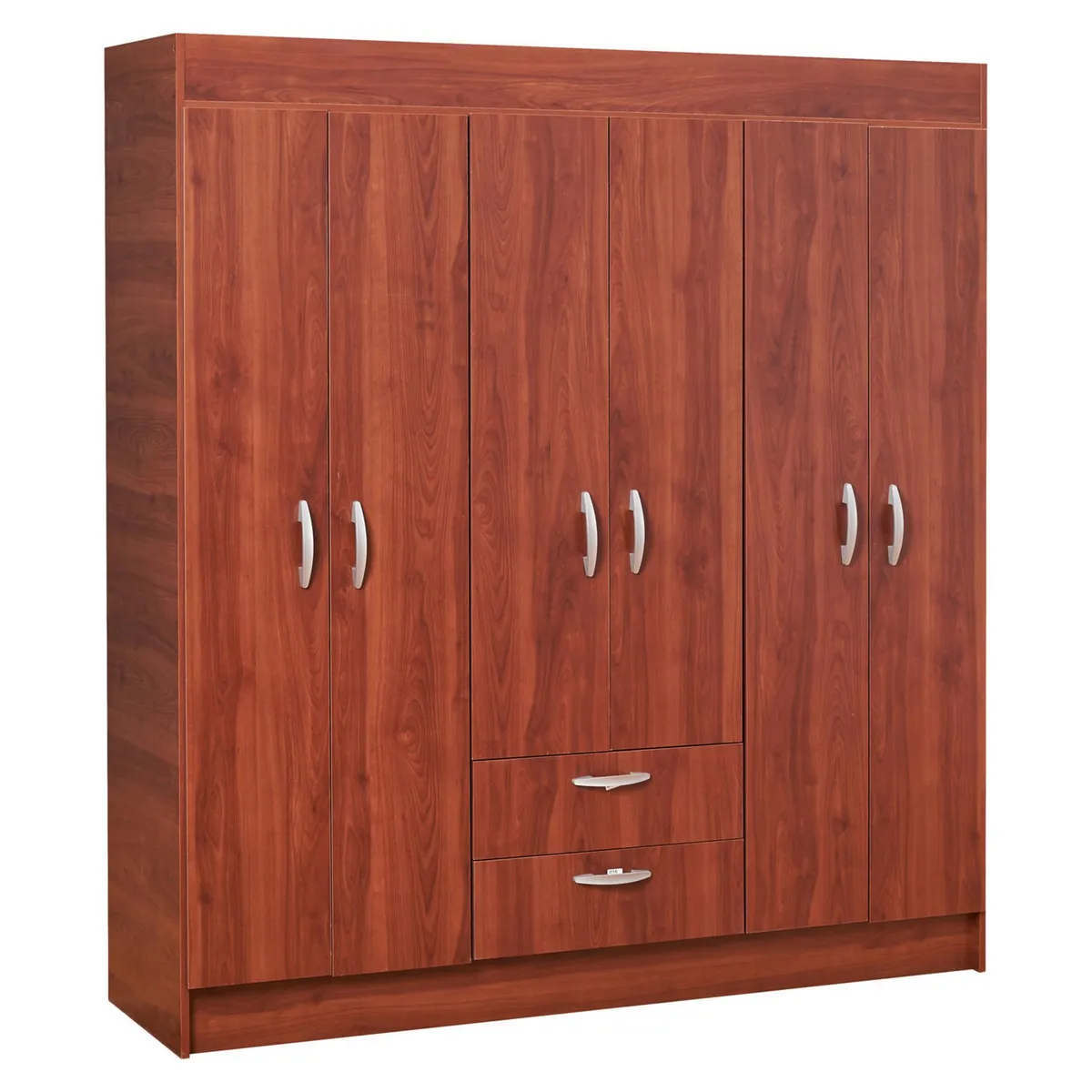 CIC - Clóset 6 Puerta(s) 2 Cajón(es) 2 Repisa(s) 165x180x47 cm Cerezo
