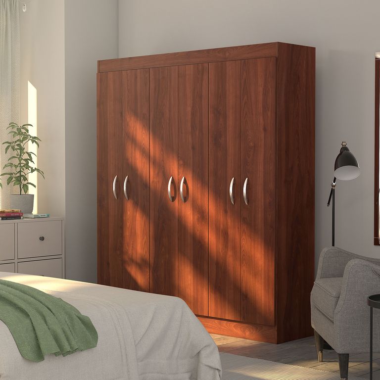 CIC Clóset Laredo 6 Puerta(s) 3 Repisa(s) 150x170x38 cm Cerezo