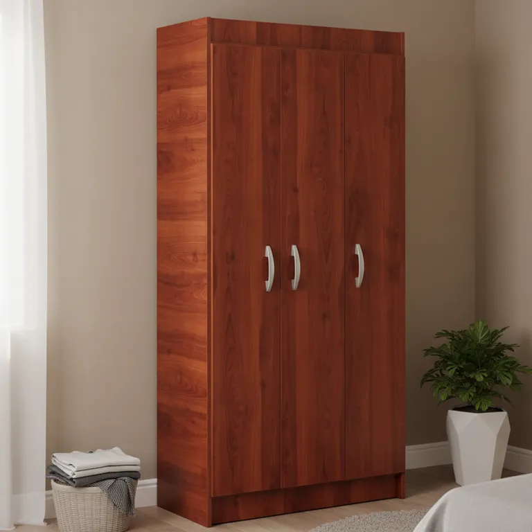 CIC Clóset Pasco 3 Puerta(s) 2 Repisa(s) 79x170x38 cm Cerezo