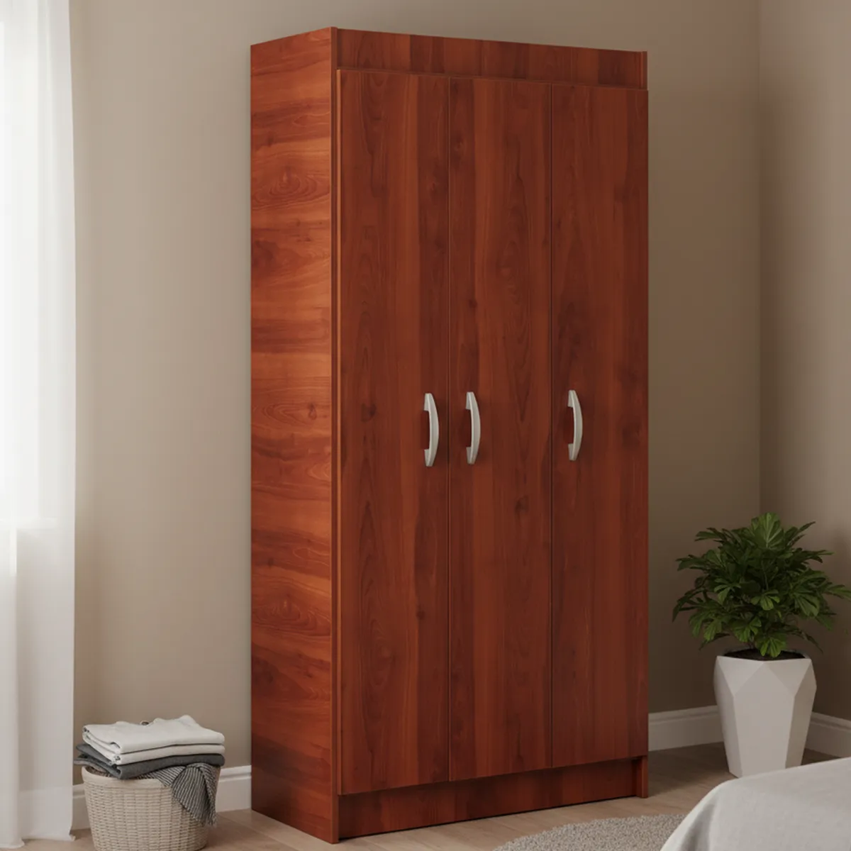 CIC - Clóset Pasco 3 Puerta(s) 2 Repisa(s) 79xx38 cm Cerezo