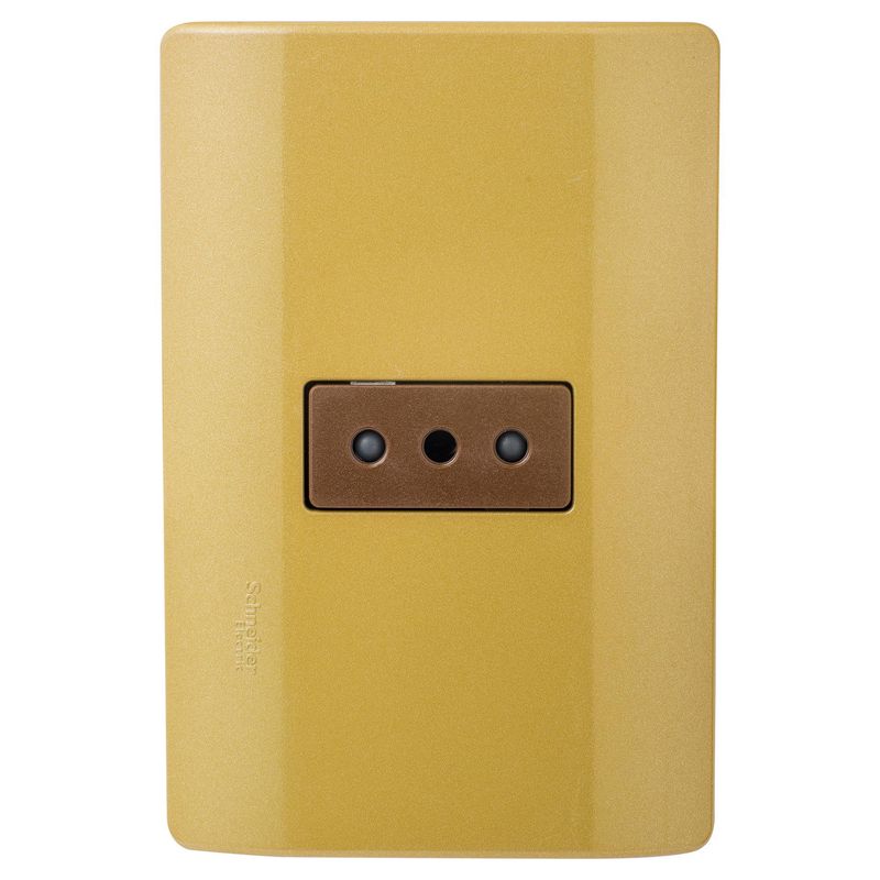 SCHNEIDER ELECTRIC - Tomacorriente simple 10 A Dorado Genesis