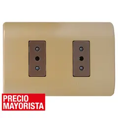 SCHNEIDER ELECTRIC - Tomacorriente doble 10 A Dorado Genesis