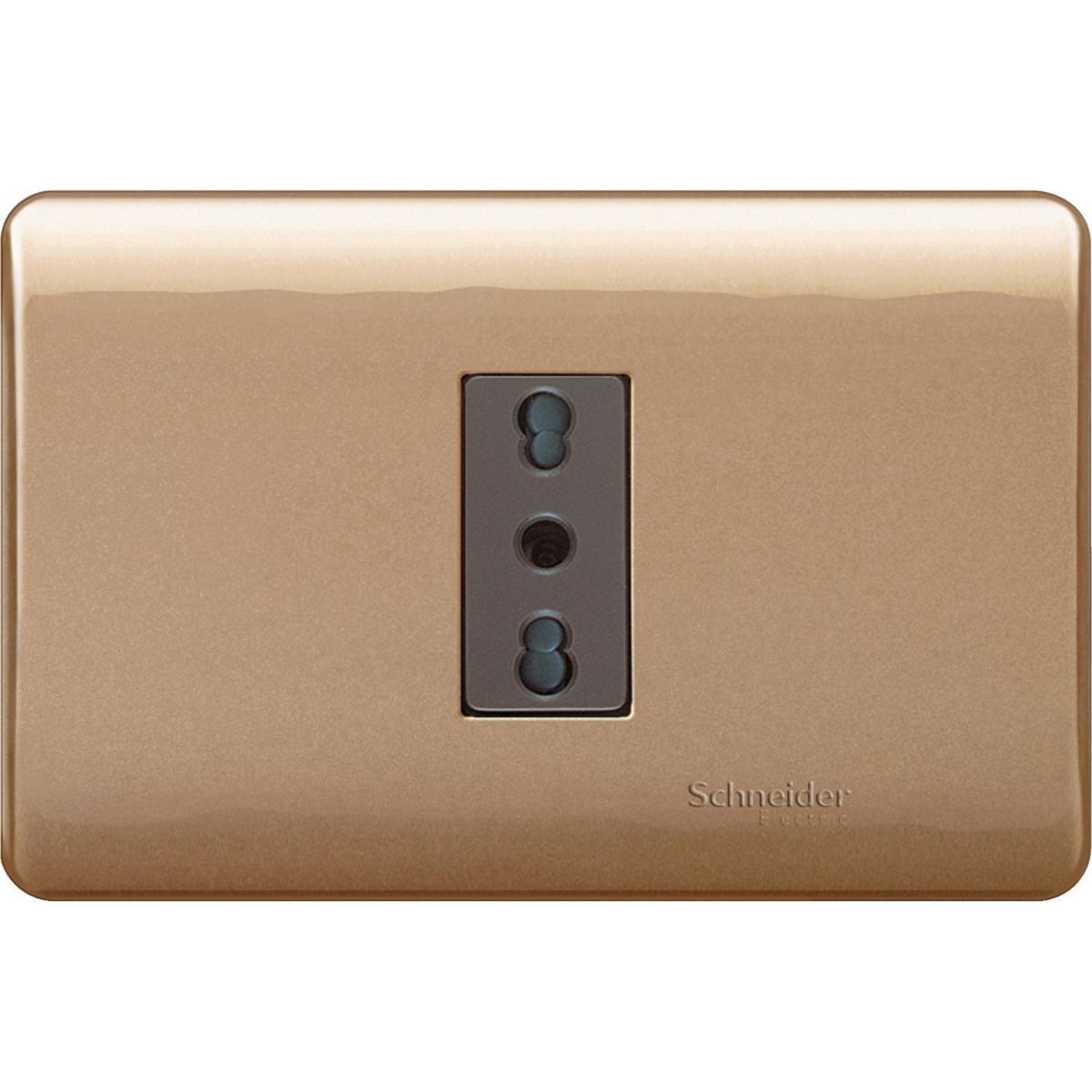 SCHNEIDER ELECTRIC - Tomacorriente Simple 16 A Dorado