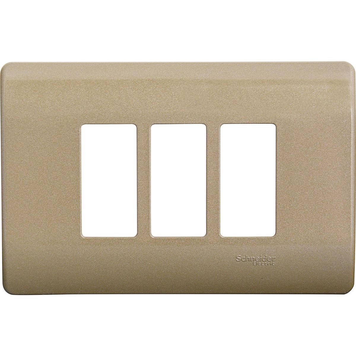 SCHNEIDER ELECTRIC - Placa 3 módulos dorado Genesis