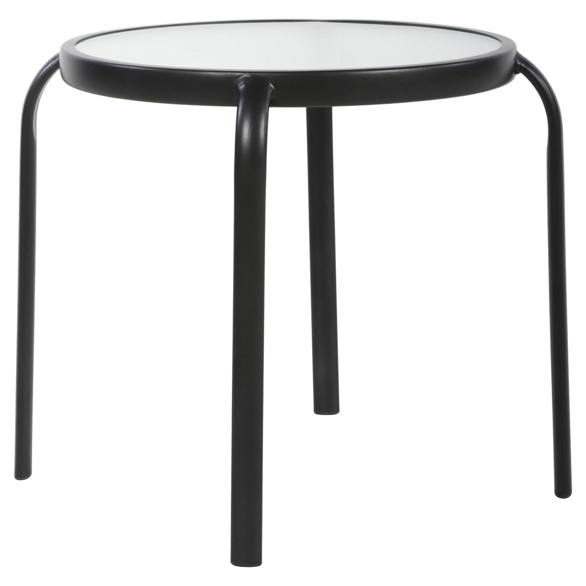 JUST HOME COLLECTION - Mesa de Apoyo Redonda Aluminio 45x44x45 cm Gris