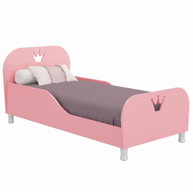 KIDSCOOL Cama de Transición Infantil Infantil Princesa Rosado