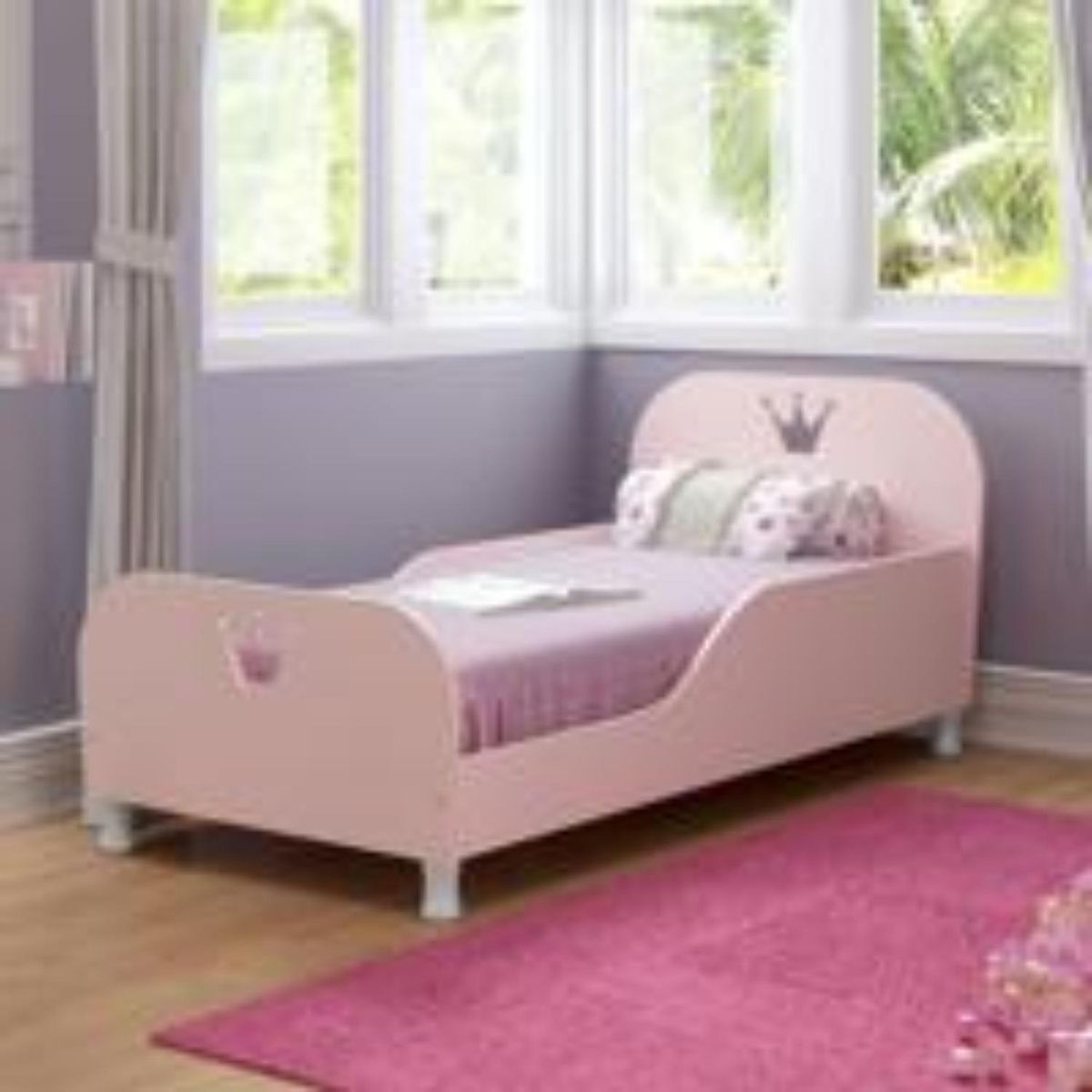KIDSCOOL - Cama de Transición Infantil Infantil Princesa Rosado
