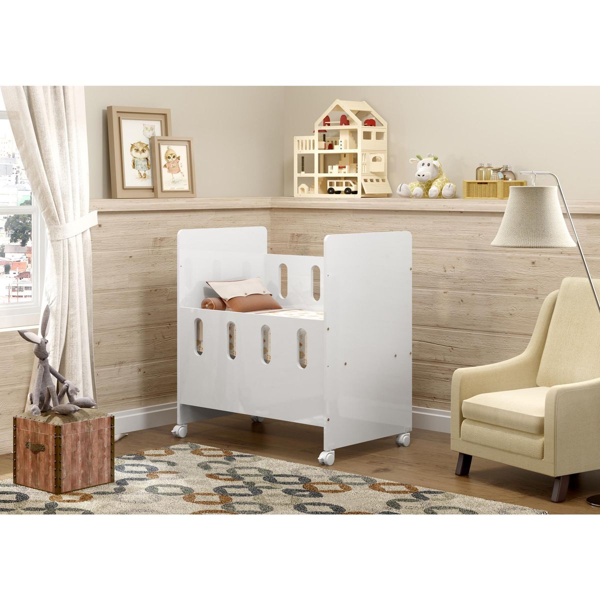 KIDSCOOL - Cuna 60x65x100 cm blanco