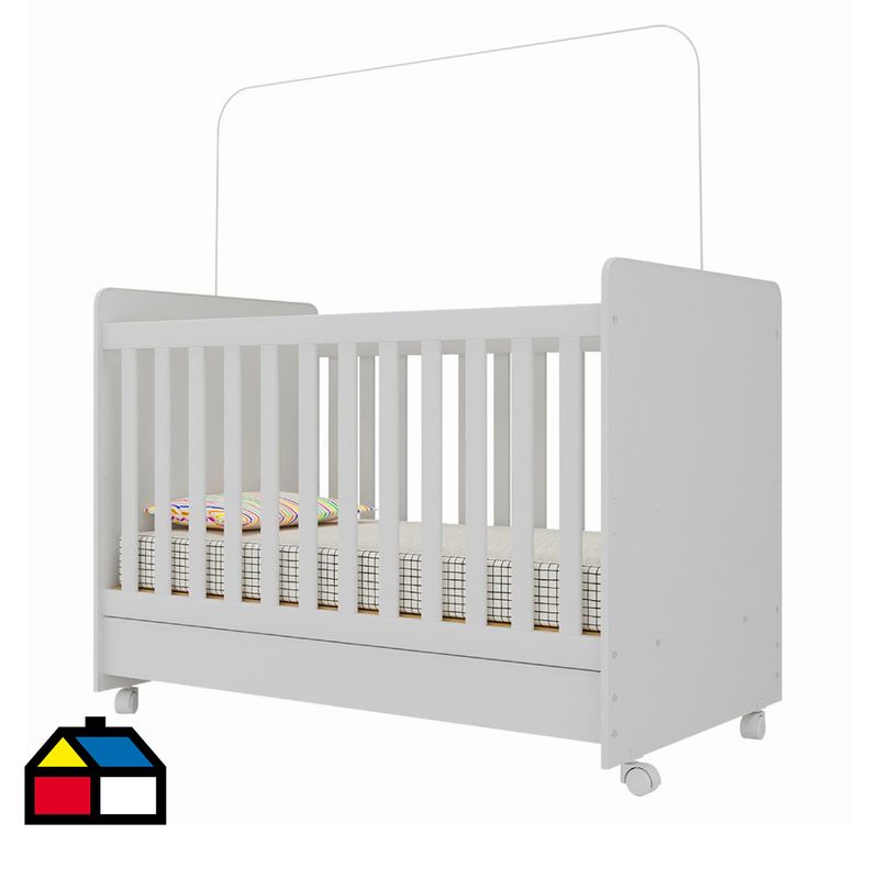 KIDSCOOL - Cuna 70X73x135 cm blanco