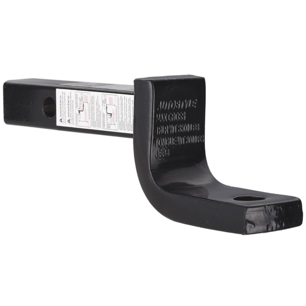 AUTOSTYLE - Montaje para coco acero 24,5x5,5 cm negro