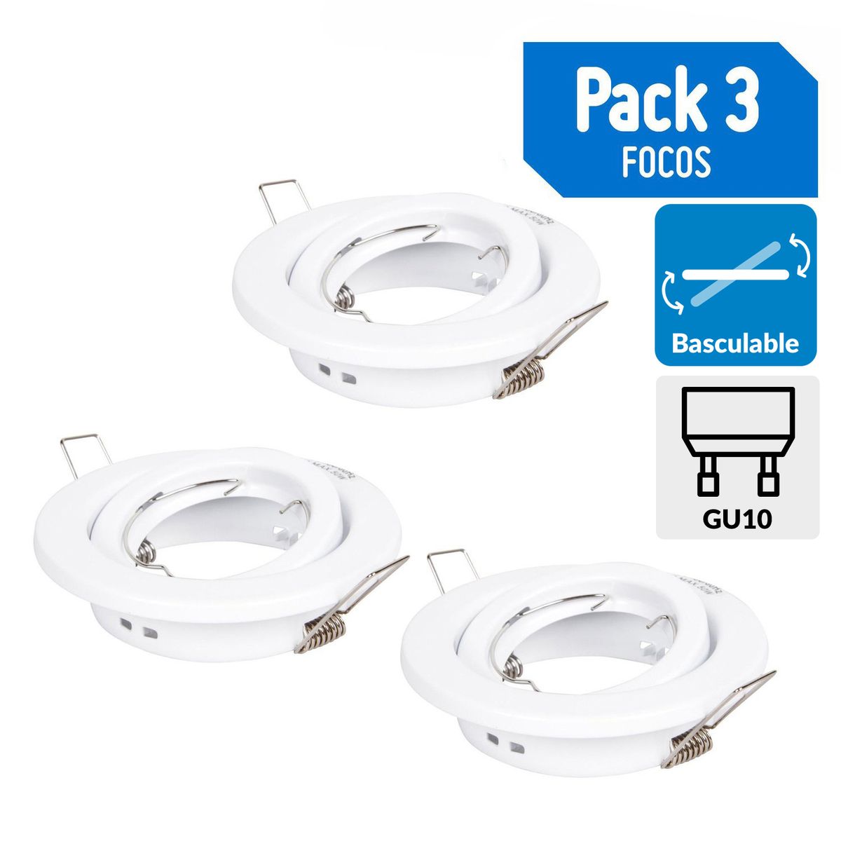 BP ILUMINACION - Pack focos LED basculantes 3 unidades