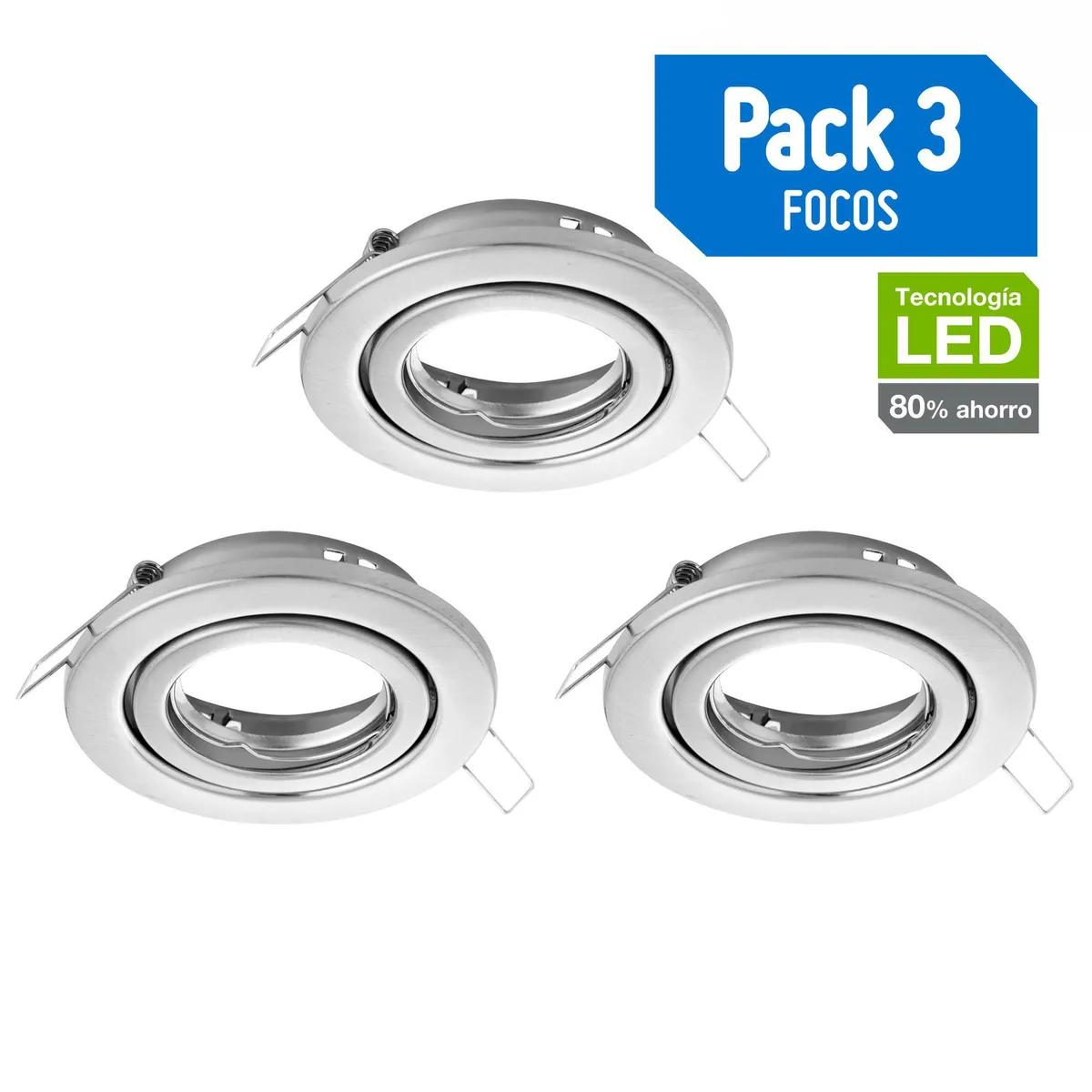 BP ILUMINACION - Pack focos LED basculantes 3 unidades