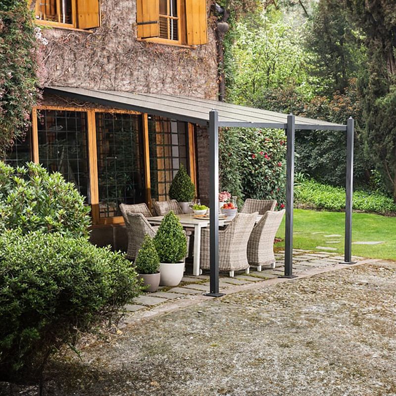 JUST HOME COLLECTION - Pérgola Lateral Negro  295x395x256 cm