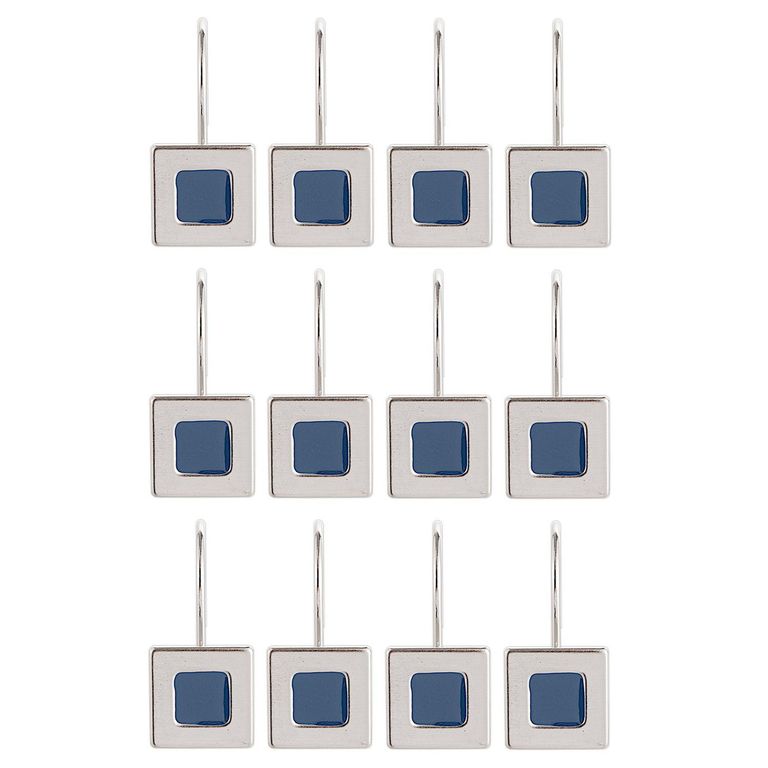 Set de ganchos para cortina de baño 12 unidades