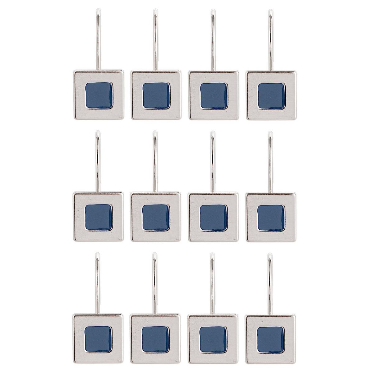 JUST HOME COLLECTION - Set de ganchos para cortina de baño 12 unidades