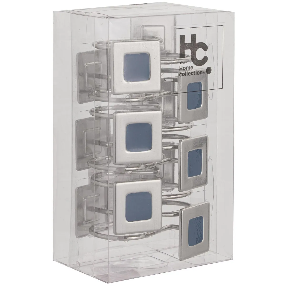 JUST HOME COLLECTION - Set de ganchos para cortina de baño 12 unidades