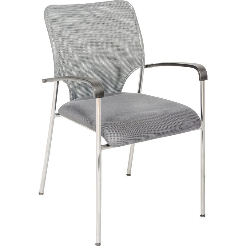 JUST HOME COLLECTION - Silla Visita Malla 83x57x57 cm Gris