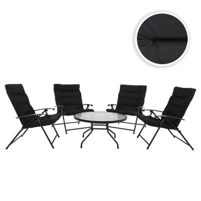 Imagen 2 del producto Juego de Balcón de Terraza Sao Paulo 4 Personas Negro