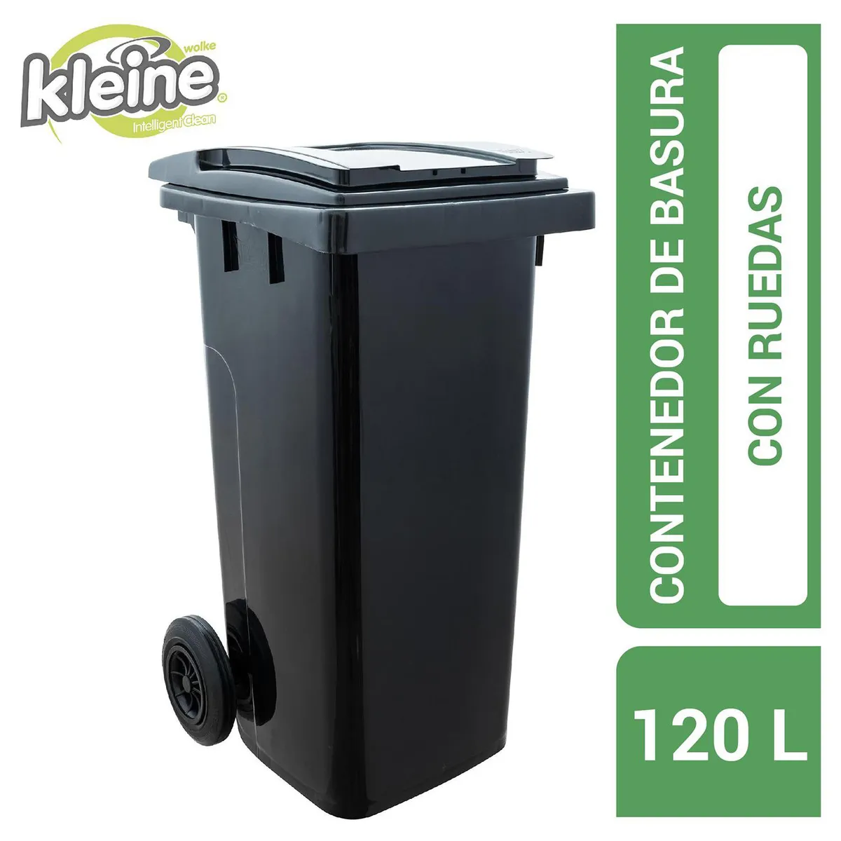 KLEINE WOLKE - Basurero Contenedor Kleine Wolke 120 L Gris Con Ruedas
