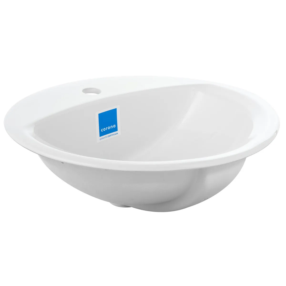 CORONA - Lavamanos Forma Ovalada Porcelana 50.8x15x45 cm Blanco