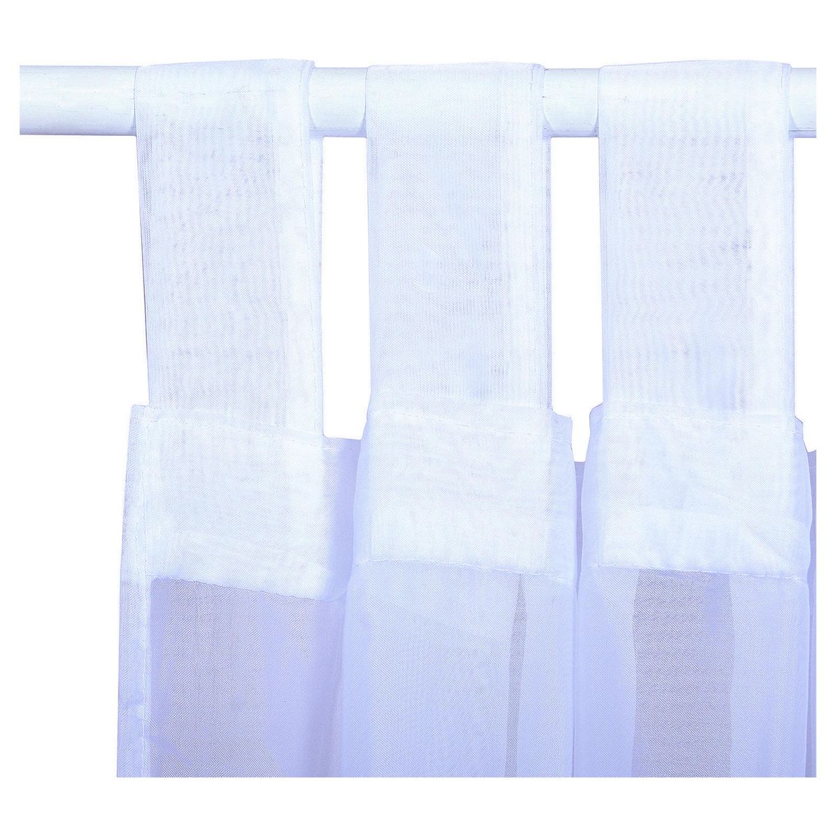 MASHINI - Cortina Clásica 145x220 cm 2 paños blanco