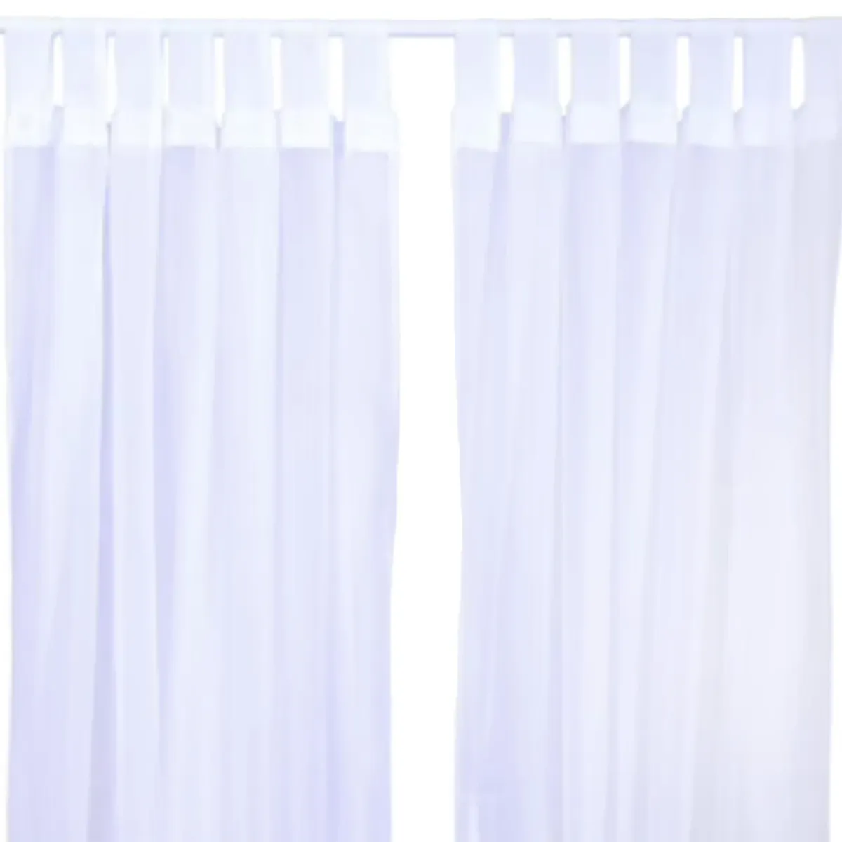 MASHINI - Cortina Clásica 145x220 cm 2 paños blanco