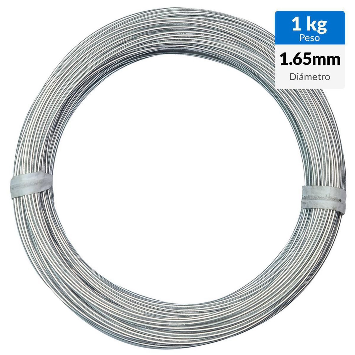 INCHALAM - Alambre Acero Corriente #16/1 Kg 1.65 mm 60.69 m Gris