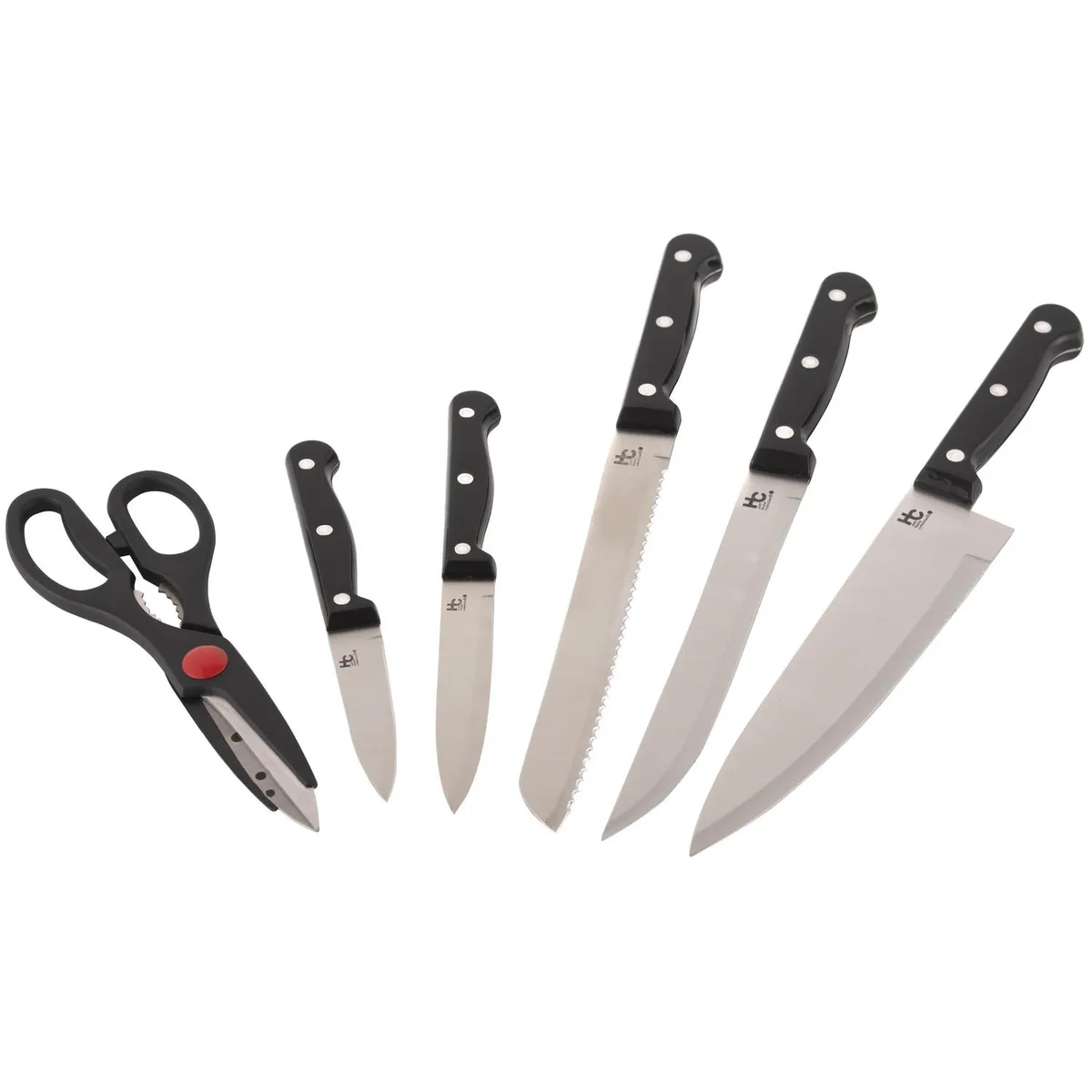 JUST HOME COLLECTION - Set de Cuchillos Just Home Collection Inoxidable con Tijera 6 Piezas