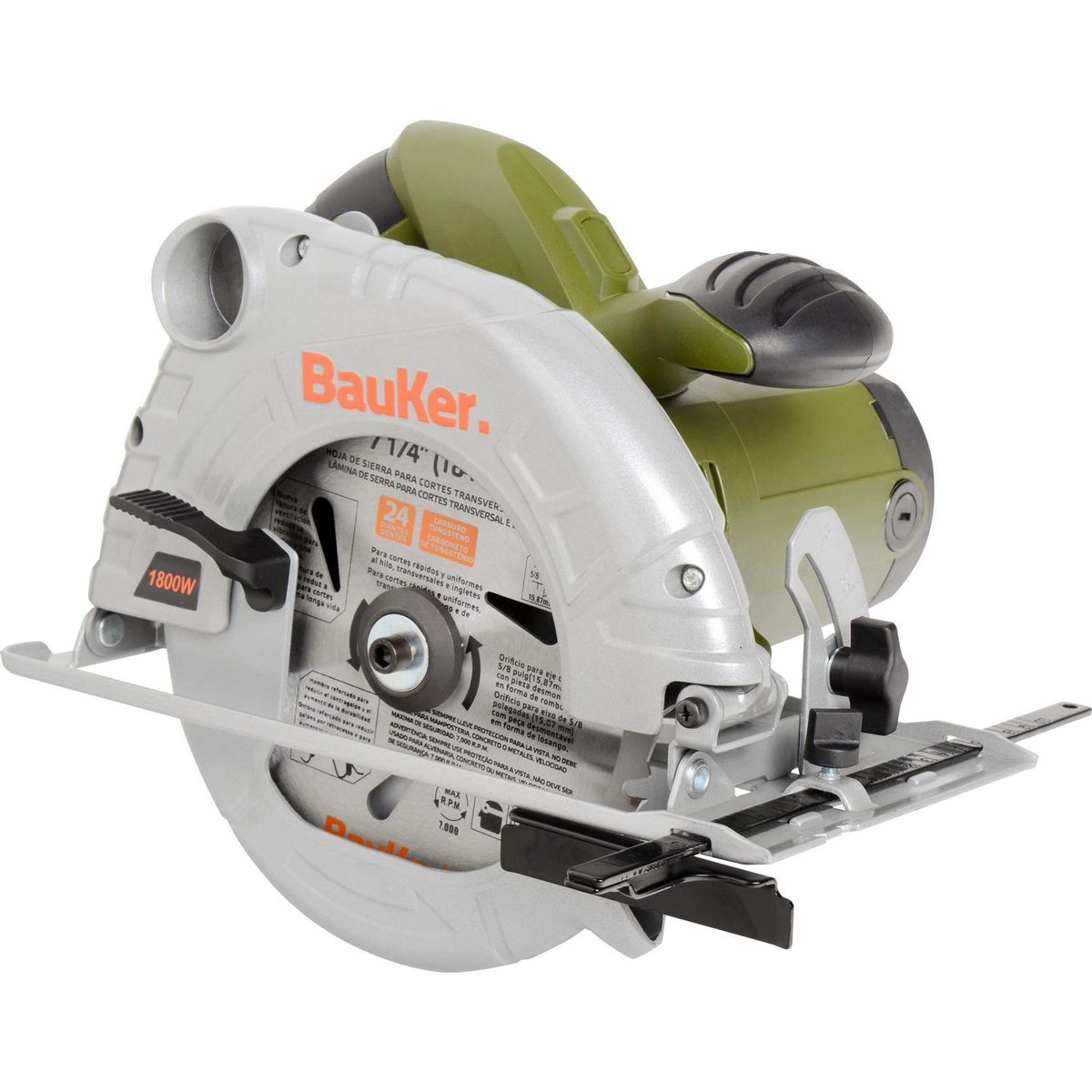 BAUKER - Sierra circular eléctrica 7 1/4" 1800W