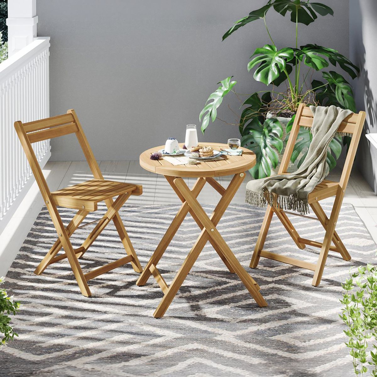 Juego de Terraza Balcón Catania 2 Personas Madera, marca JUST HOME COLLECTION - Foto Principal
