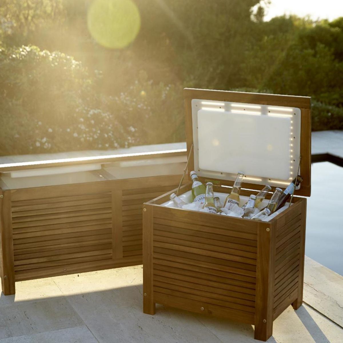 JUST HOME COLLECTION - Cooler para Terraza 120 l Acacia