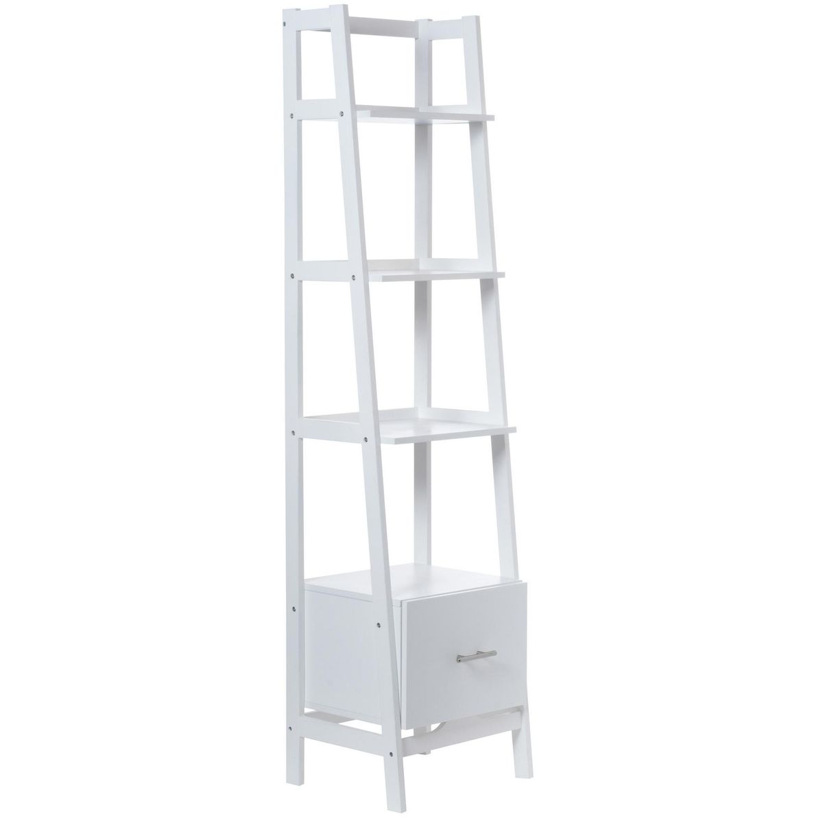 JUST HOME COLLECTION - Estante Home Madera 3 Nivel(es) 44x170x38 cm Blanco